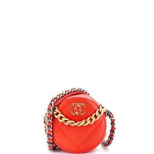 Chanel 19 Round Clutch With Chain #233476C24B